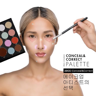 Bảng che khuyết điểm và hiệu chỉnh màu da 20 ô Vacosi Pro Studio Conceal &amp; Correct (7 tone màu)