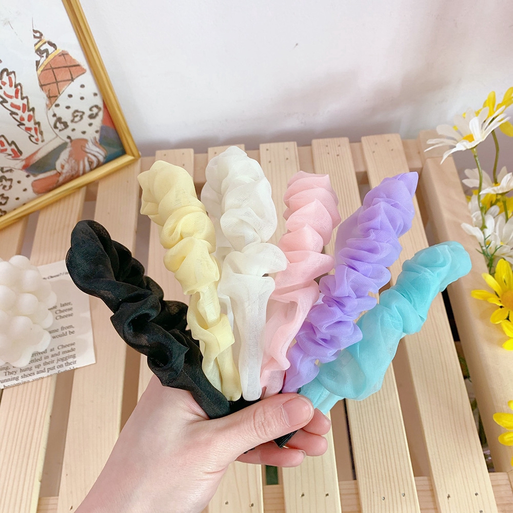 Băng đô cài tóc bằng vải Chiffon phong cách Hàn Quốc cho nữ