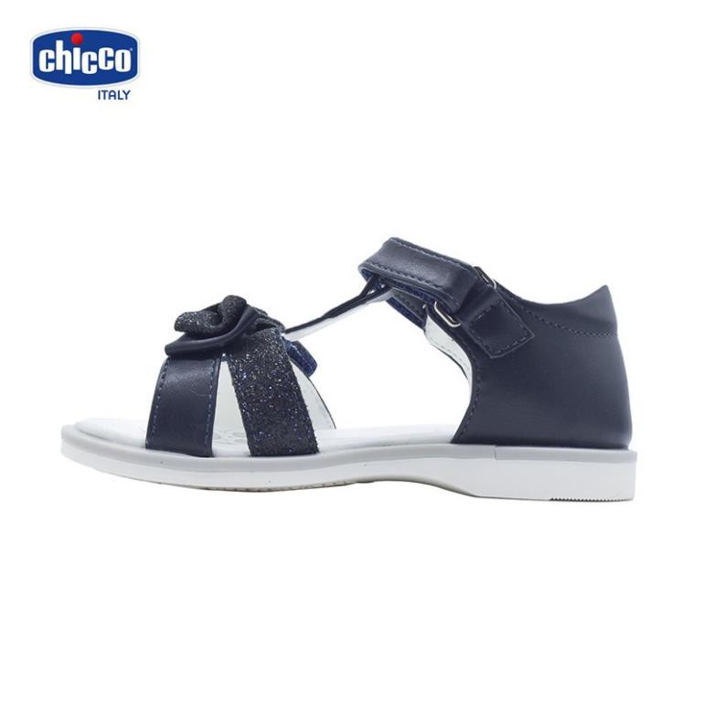 Sandal mát-xa chân bé đính nơ Chicco - Xanh Navy