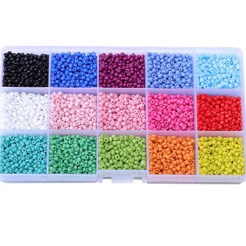 Bộ 15 Hạt Thủy Tinh Nhiều Màu Kích Thước 3mm Dùng Làm Trang Sức