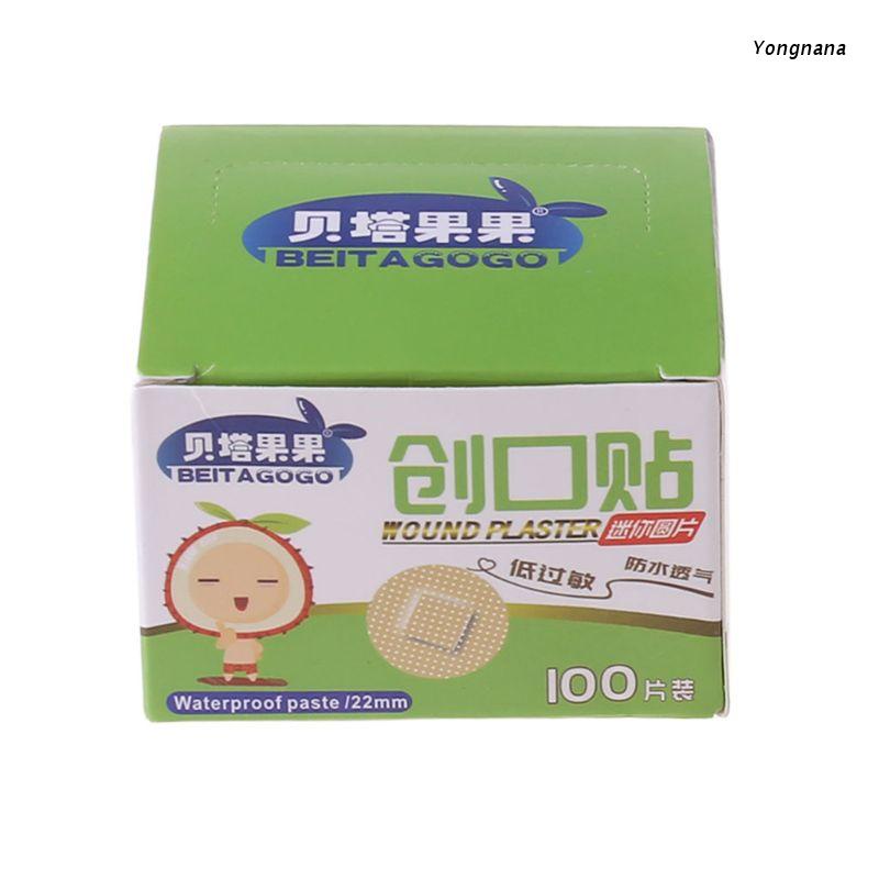Set 100 miếng băng dán cá nhân y tế hình tròn nhỏ gọn dùng một lần