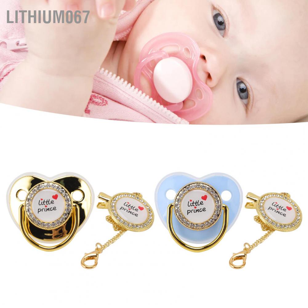 Lithium067 Núm vú giả sang trọng dành cho bé BPA Miễn phí Hoàng tử Kim cương trẻ sơ sinh từ 6 đến 18 tháng
