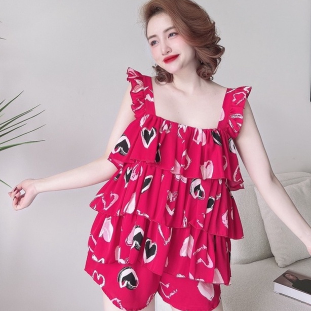 Đồ Bộ Ngủ Nữ SOJUN Bộ Mango 3 Tầng Cánh Tiên 40-65Kg