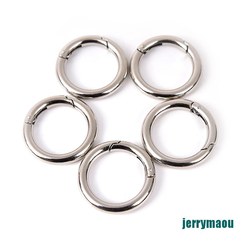 Set 5 Móc Khóa Tròn Bằng Kim Loại 35mm