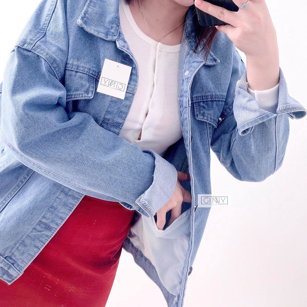 Miễn Phí Ship 30k Áo Khoác Chống Nắng Jean Basic Unisex Nam Nữ | Form Bigsize Thoải Mái | Chất Dày Dặn | Có Túi Trong