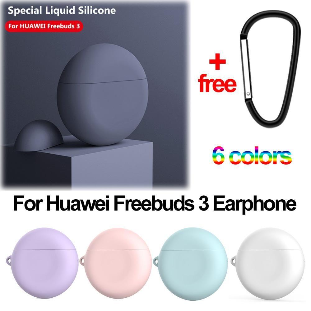 JONYE Vỏ Silicone Mềm Bảo Vệ Hộp Sạc Tai Nghe Không Dây Huawei Freebuds 3