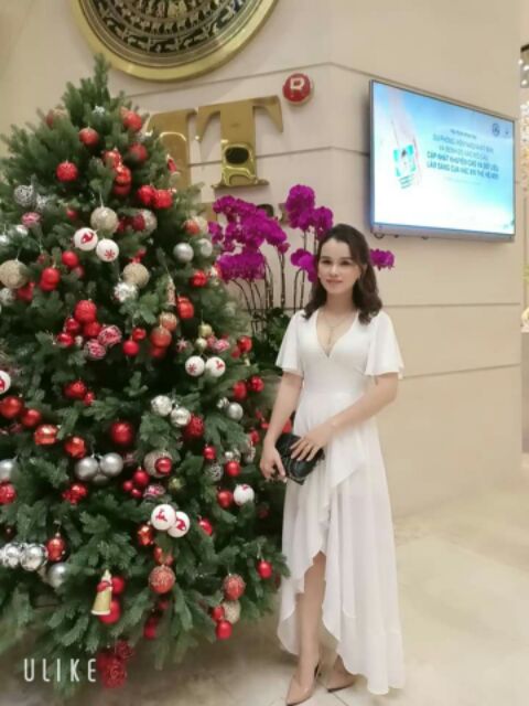(free chỉnh sửa váy) đầm maxi cổ tim tà đắp chéo, maxi trắng xẻ tà chụp ảnh cưới, maxi đỏ sexy, maxi đi tiệc | BigBuy360 - bigbuy360.vn