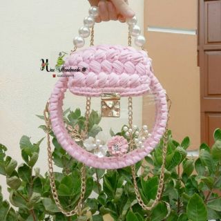 Túi xách trong suốt Handmade - đan sợi vải