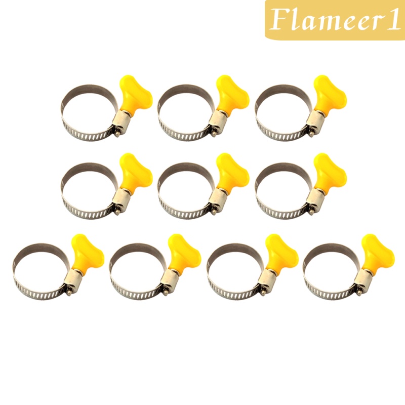 Set 1 / 10 Kẹp Ống Bằng Thép Không Gỉ 8-12mm Điều Chỉnh Được Tiện Lợi