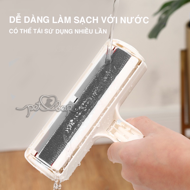 Cây lăn lông thú cưng tĩnh điện hút sạch dễ dàng trên mọi bề mặt, có thể tái sử dụng và thân thiện với môi trường
