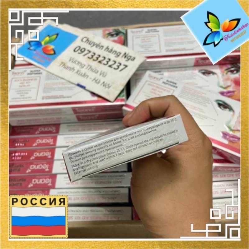 Serum giảm mẩn đỏ, kích ứng, phục hồi da Teana Super Peptides Anti-redness Aid Kit 10 ống 20 ml