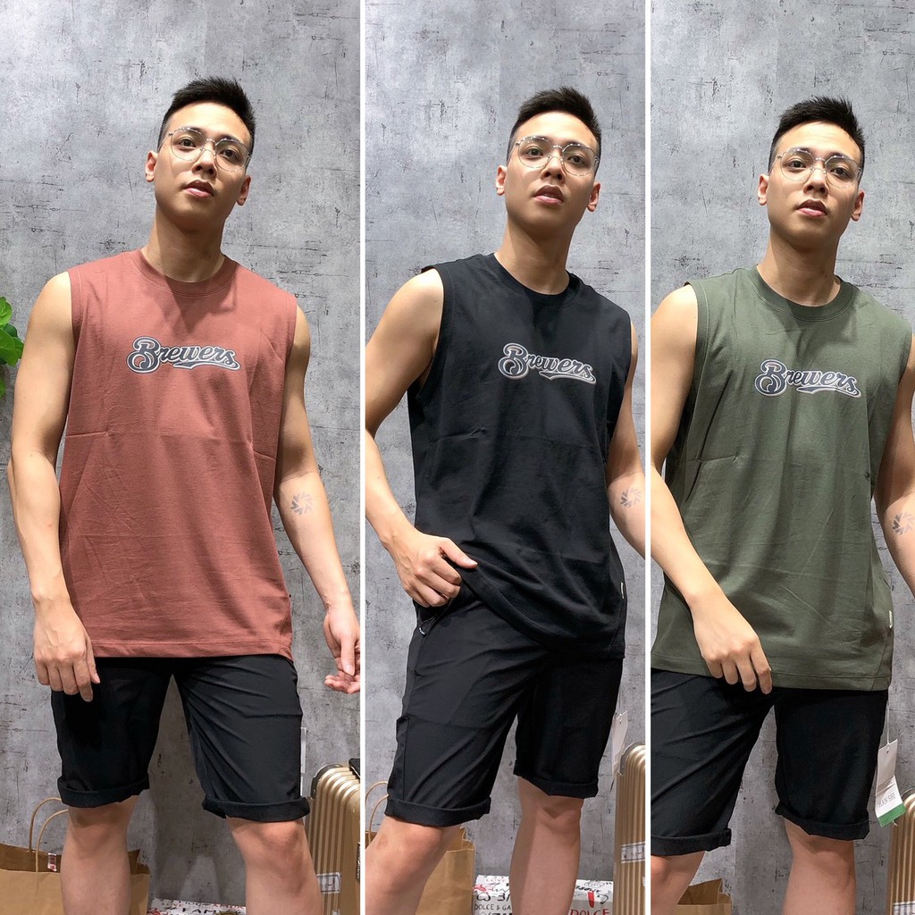 Áo tanktop sát nách bigsize 100kg body nam tập gym thể thao chất cotton SNTQ 103