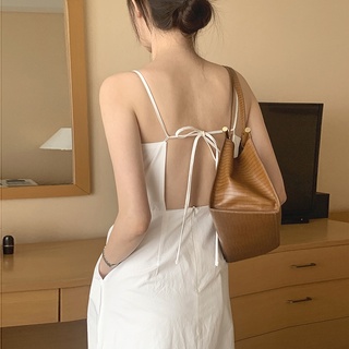 Váy hai dây maxi hở lưng dáng dài 2 màu
