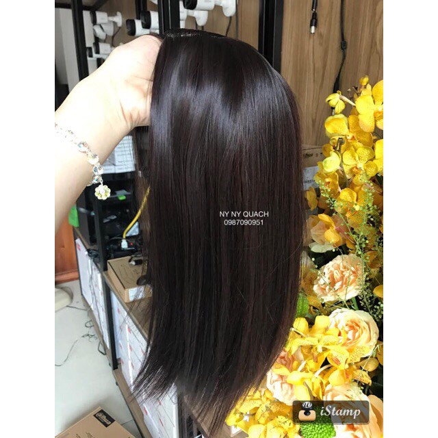 Tóc giả che mái hói😍freeship 50k😍 tóc đỉnh đầu có da đầu- hình thật