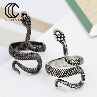 Nhẫn hoạ tiết hình rắn dạng hở độc đáo cá tính dành cho nữ