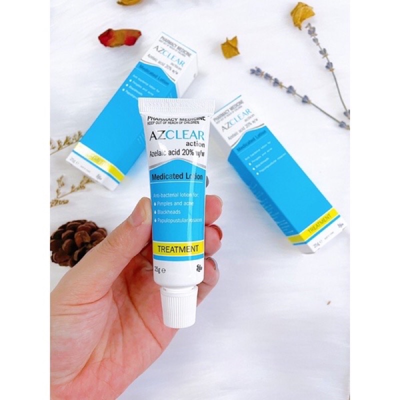 Kem dưỡng giảm mụn mờ thâm Azclear Azelaic 20% tube 25g
