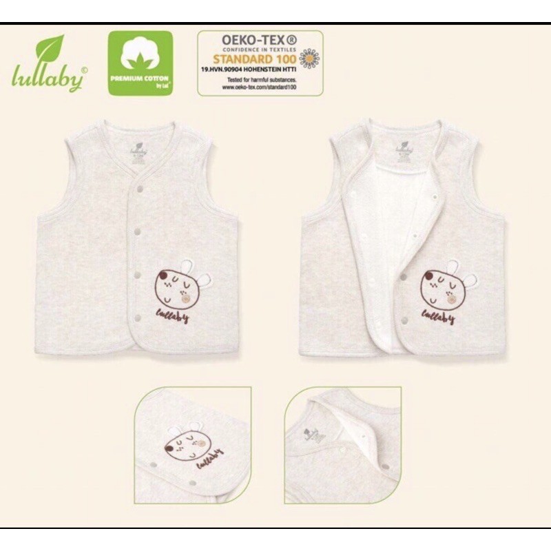 [Xa hàng ]Áo Gile Bông Trần lót nỉ Bé Trai/Gái Lullaby (Sz 6m-4y)