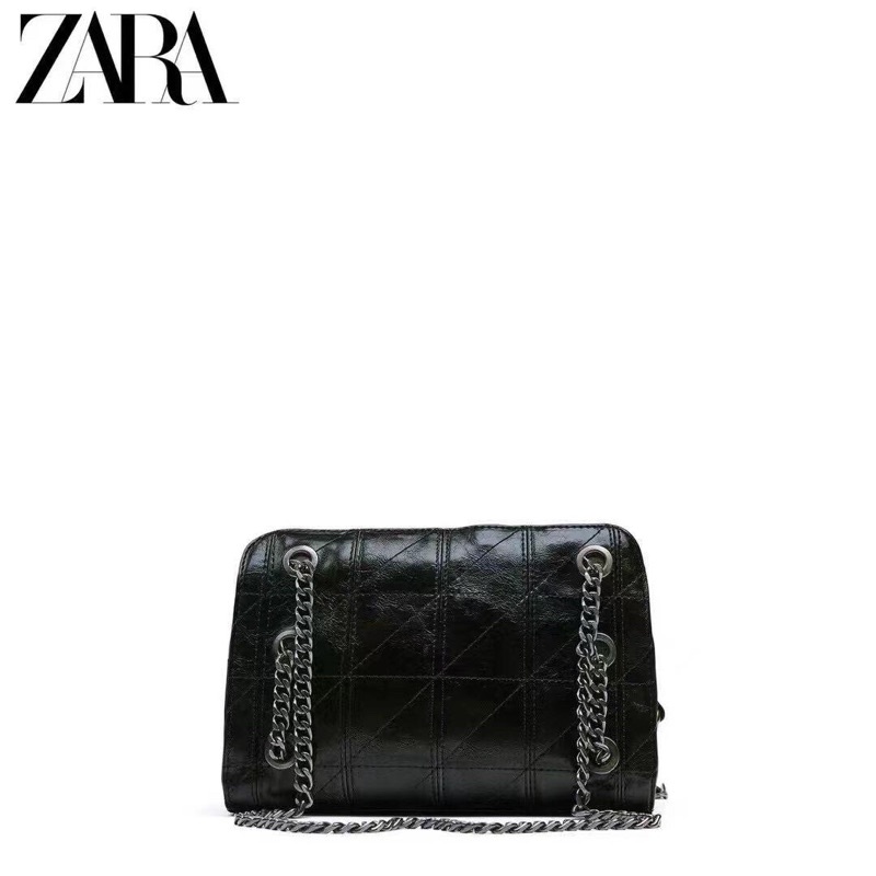 Túi Xách Nữ Thời GTrang ZARA Hình Hộp Đeo Vai Đeo Chéo Màu Đen Quyến Rũ