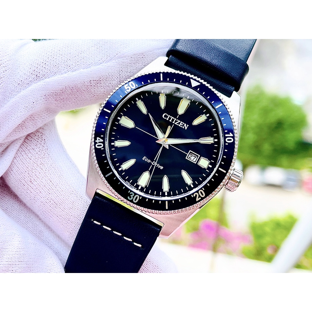 Đồng Hồ Nam CITIZEN AW1591-01L Nam Eco-Drive Lịch Ngày 43mm Chính Hãng Tặng Dây Da Cao Cấp