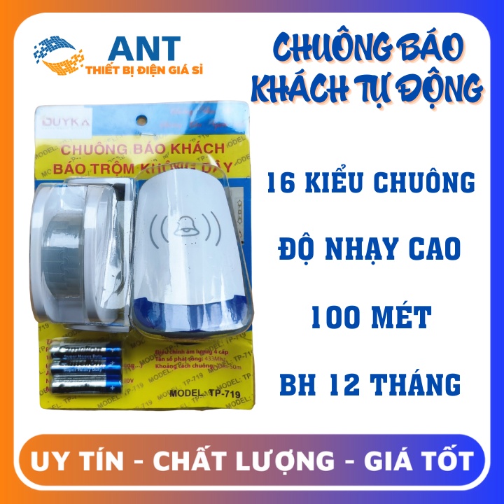 Chuông báo khách hồng ngoại, chuông báo khách tự động TP-719