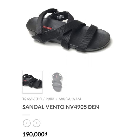 Sandal VENTO da Đen NV4905