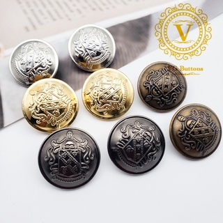 Cúc kim loại cao cấp, Khuy áo kiểu Anh, phù hợp áo vest nam và nữ, áo khoác măng tô, áo khoác dạ