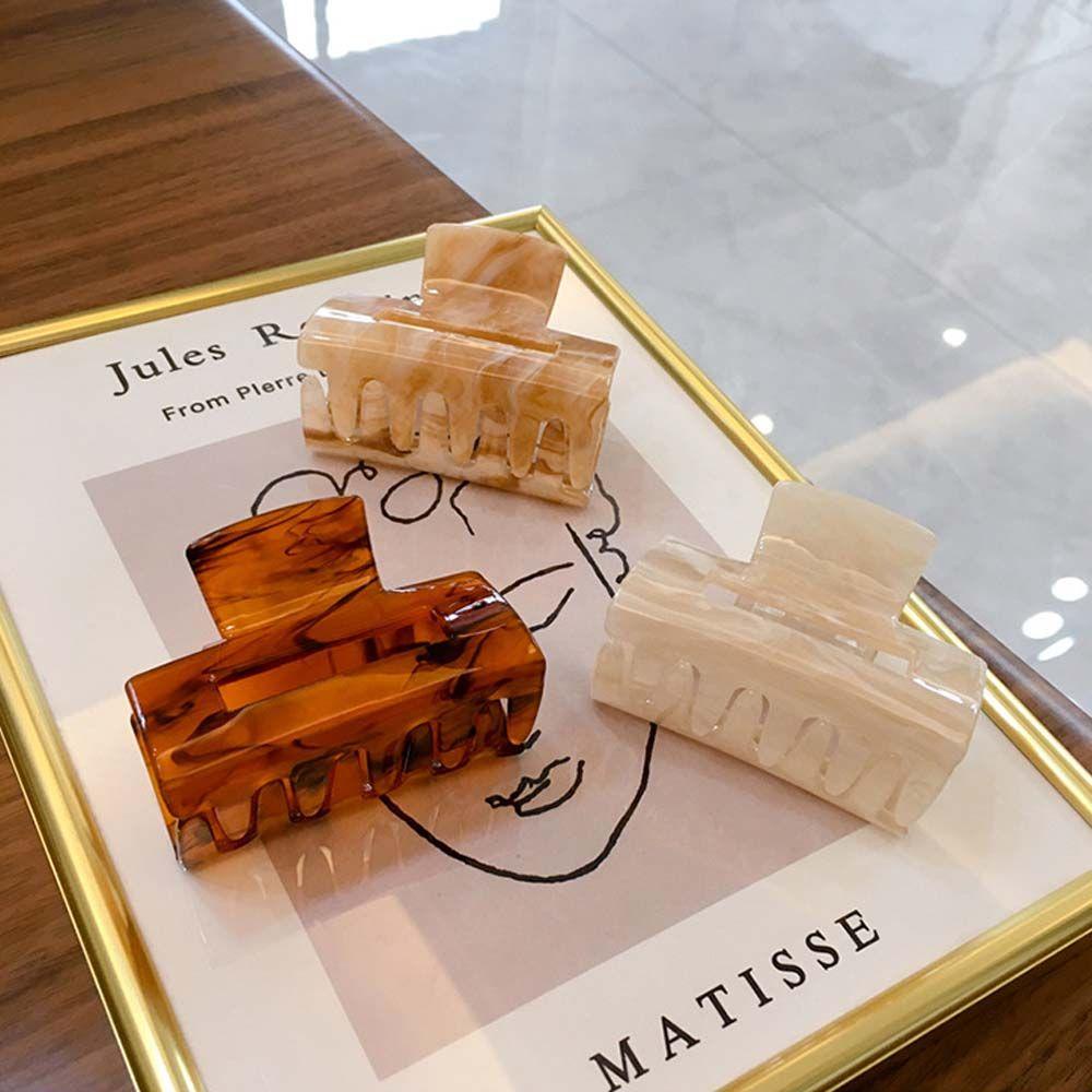 Kẹp Tóc Càng Cua Hình Vuông Bằng Acrylic Lấp Lánh Cho Nữ