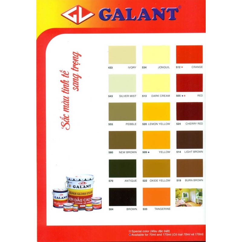 [ 1 Kg] Sơn dầu Galant - chat màu với shop