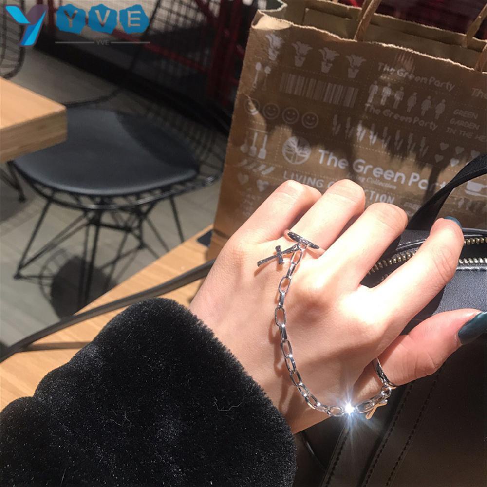 Nhẫn dây xích phong cách hip hop cổ điển có thể điều chỉnh hợp thời trang