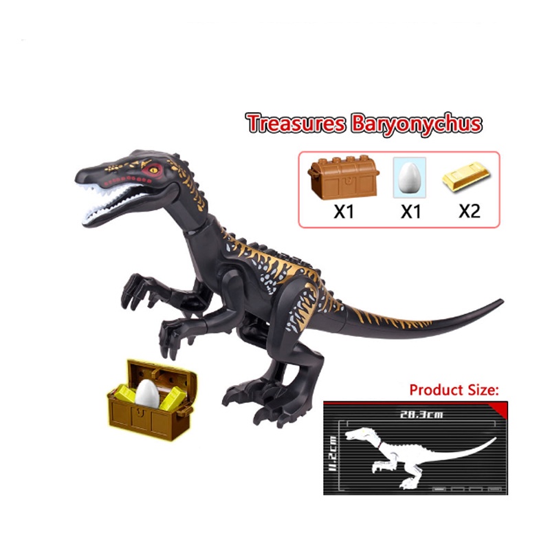 5styles Jurassic Park Dinosaur Baryonyx Figures Building Blocks Toy Assemble Kids Toys