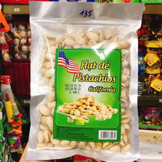 HẠT DẺ CƯỜI PISTACHIOS CALIFORNIA 400G