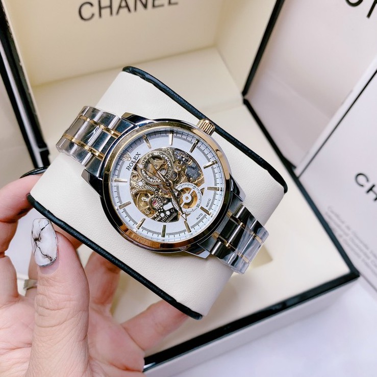 Đồng hồ cơ Rolex Nam dây thép không gỉ, bảo hành 12 tháng - Đồng hồ rolex MTP-STORE MTP-STORE