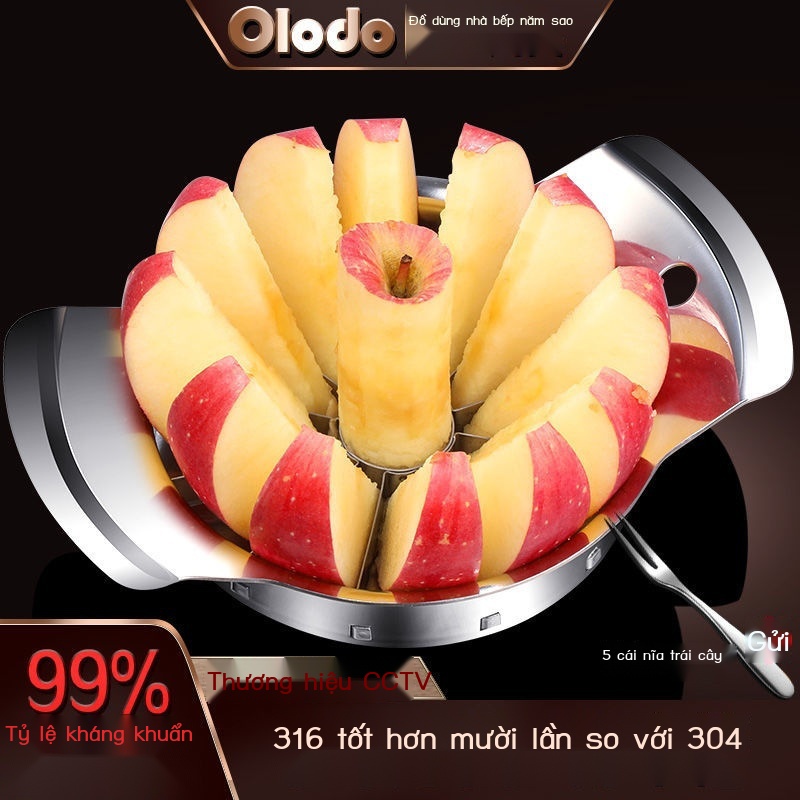 PTạo tác táo cắt nhanh Oraldo Máy gọt vỏ bằng thép không gỉ 316 lát trái cây hạt lựu đến lõi