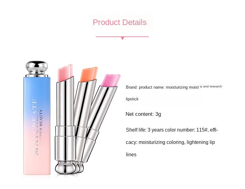 [Hàng mới về] Thỏi son cân bằng ẩm cho môi 3 màu sắc thay đổi tùy chọn