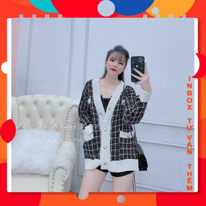 Áo khoác len cadigan hạt gạo kẻ hàng Quảng Châu cao cấp loại 1 (có ảnh + video thật) NguyenChungTra1997 Shop