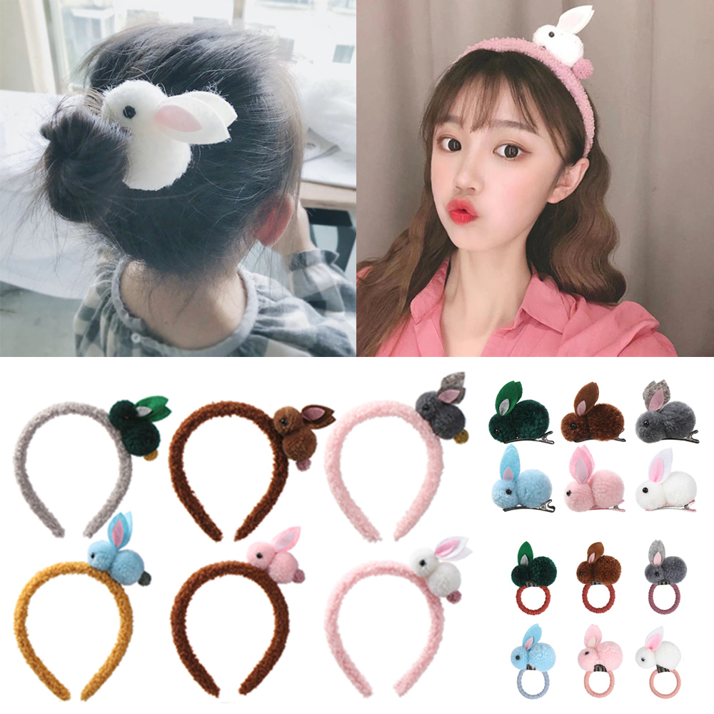 Kẹp tóc/ Băng đô/ Dây buộc tóc đàn hồi nhiều màu sắc tùy chọn xinh xắn dành cho nữ