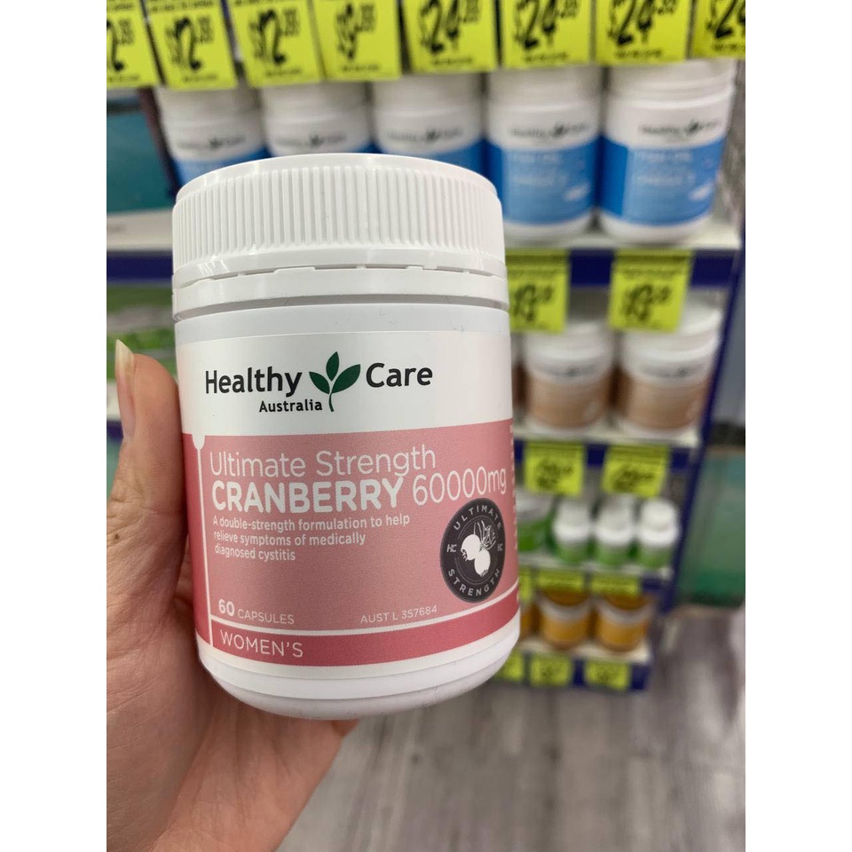 Bill Úc - Healthy Care Ultimate Strength Cranberry 60000mg 60 viên