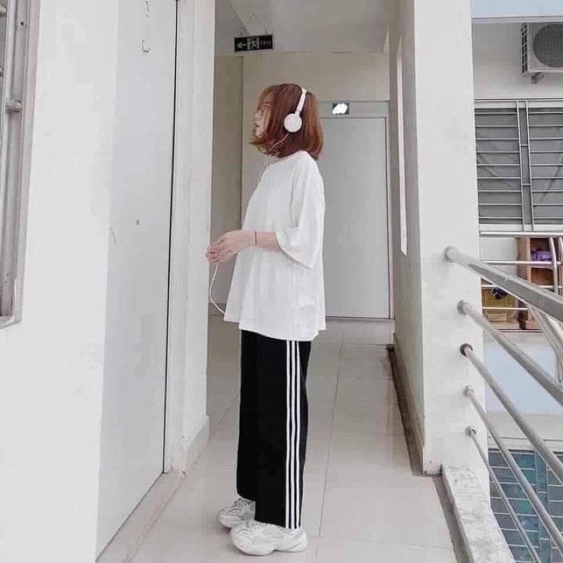 [VIDEO ẢNH THẬT] Quần thể thao suông 3 sọc Nam Nữ siêu đẹp