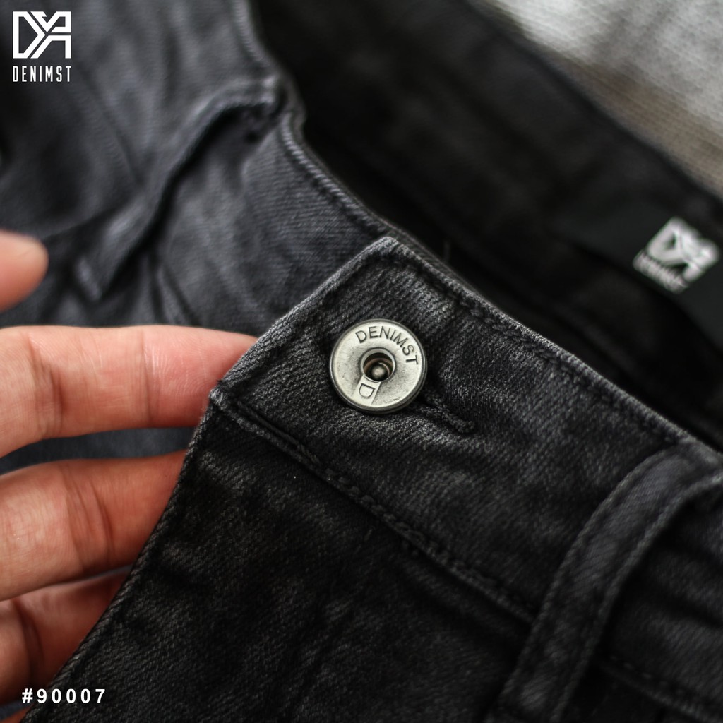 Quần jean nam baggy DENIMST đen trơn, quần bò nam đẹp chất lượng cao 90007 | BigBuy360 - bigbuy360.vn