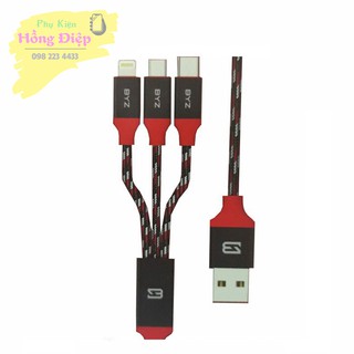 Cáp Sạc Nhanh 3 Đầu BYZ BL 675