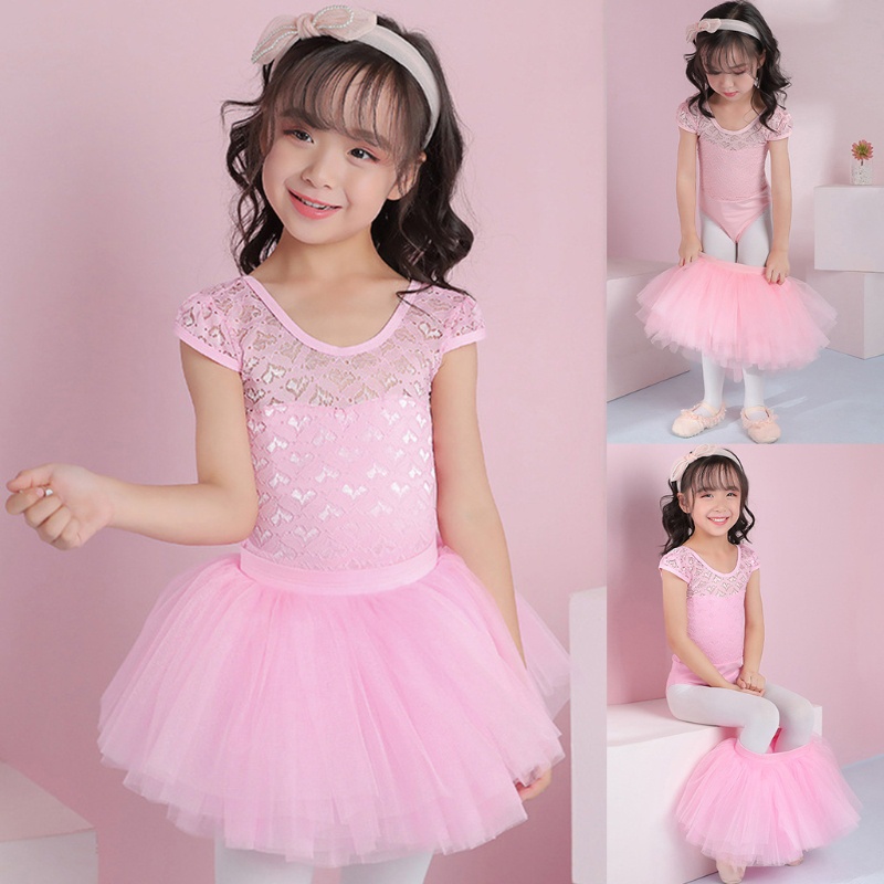 Chân Váy Tutu Múa Ballet Phối Lưới Kiểu Công Chúa Cho Bé Gái