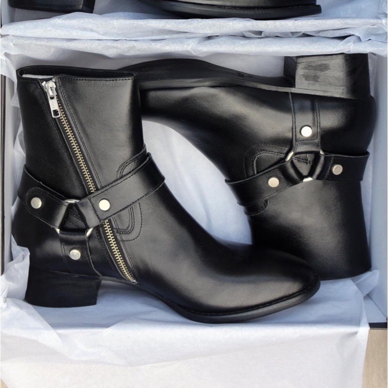 Giày Harness Boots nam SN12 cao cổ da bò đế độn 4cm cá tính năng động trẻ trung