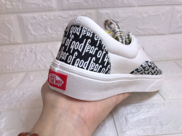 [SALE] Giày Vans X Fear of God (Fog) Chữ Trắng