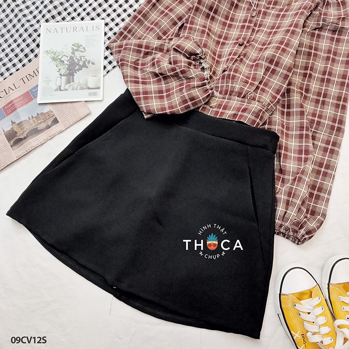 Chân váy chữ A túi xéo công sở đen trơn THOCA HOUSE thanh lịch, dễ phối đồ phù hợp đi học, đi làm, đi chơi | BigBuy360 - bigbuy360.vn