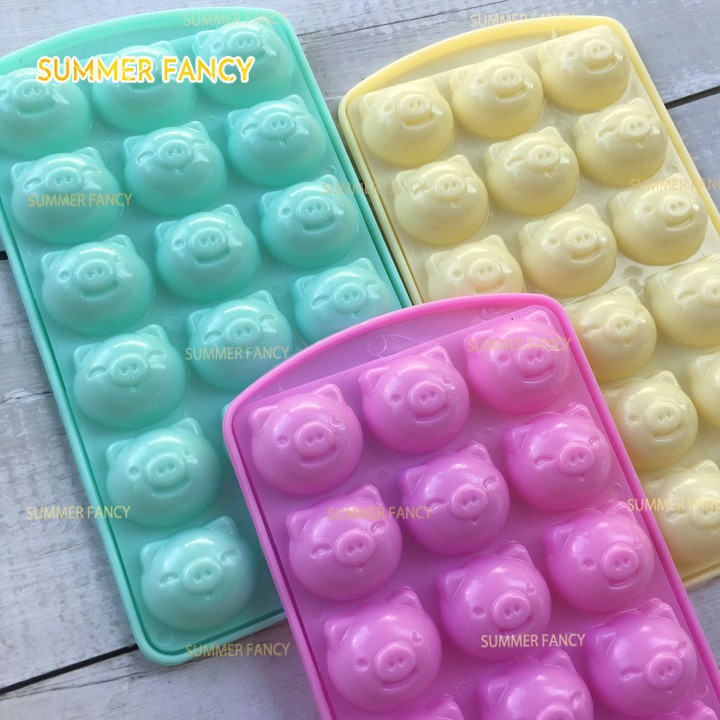 Khuôn rau câu mặt heo / Khay đá mặt heo - pig shaped ice tray