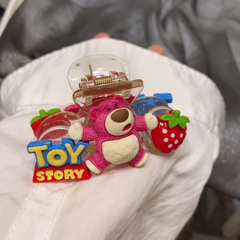 Kẹp Tóc Hình Gấu Hồng Dễ Thương Phong Cách Hàn Quốc Cho Bé Gái