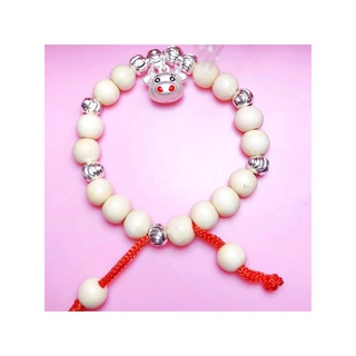 Vòng dâu bi bạc cho bé, vòng dâu con giáp trâu bạc Minh Thoa Silver