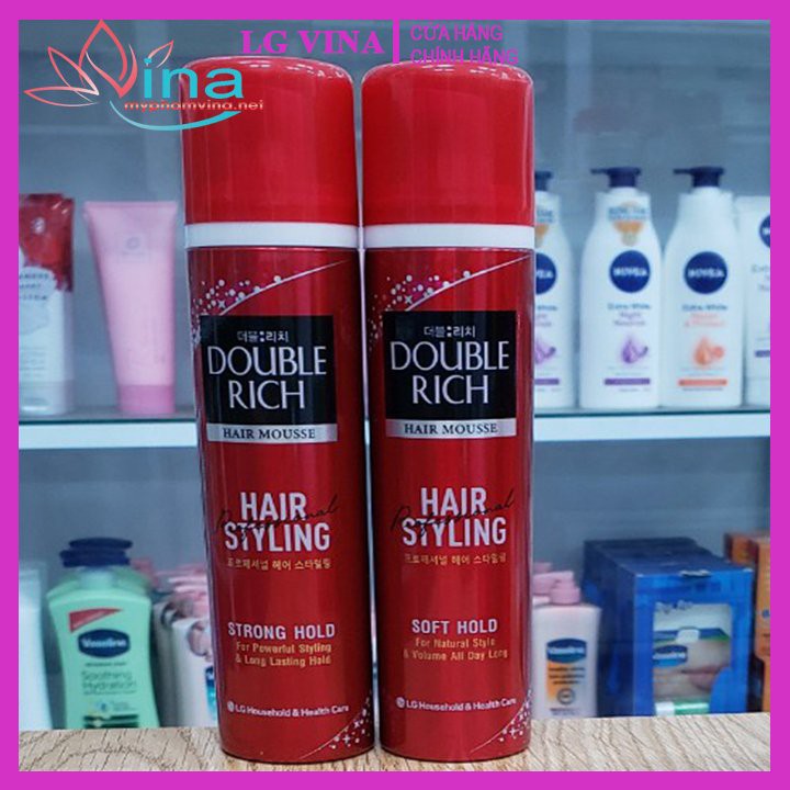 MOUSSE TẠO KIỂU DOUBLE RICH HAIR MOUSSE 150ML