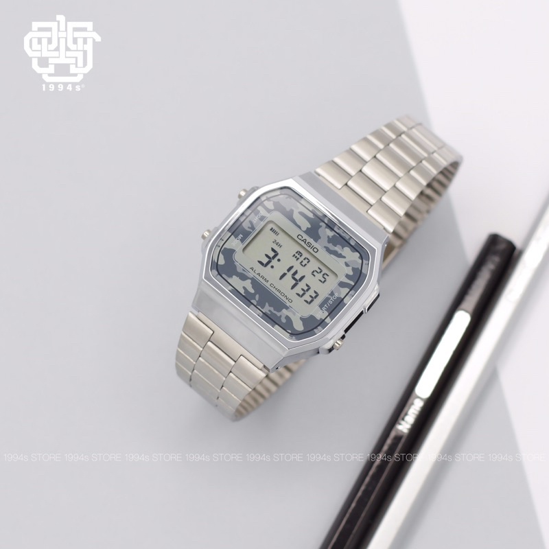 Đồng hồ nam Casio A168WEC-1EF dây thép chính hãng
