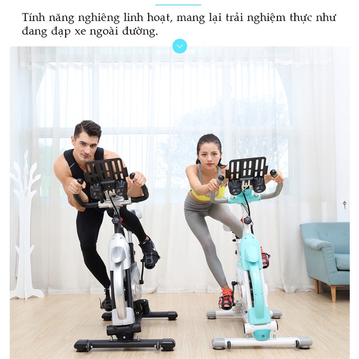 Xe đạp tập thể dục Mofit SP-500 có lò xo tạo độ nghiêng khi đạp | Xe đạp tập cardio hiệu quả